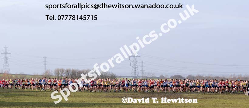 Senior mens Northern Cross Country  Championships, Pontefract. Photo: David T. Hewitson/Sports for All Pics